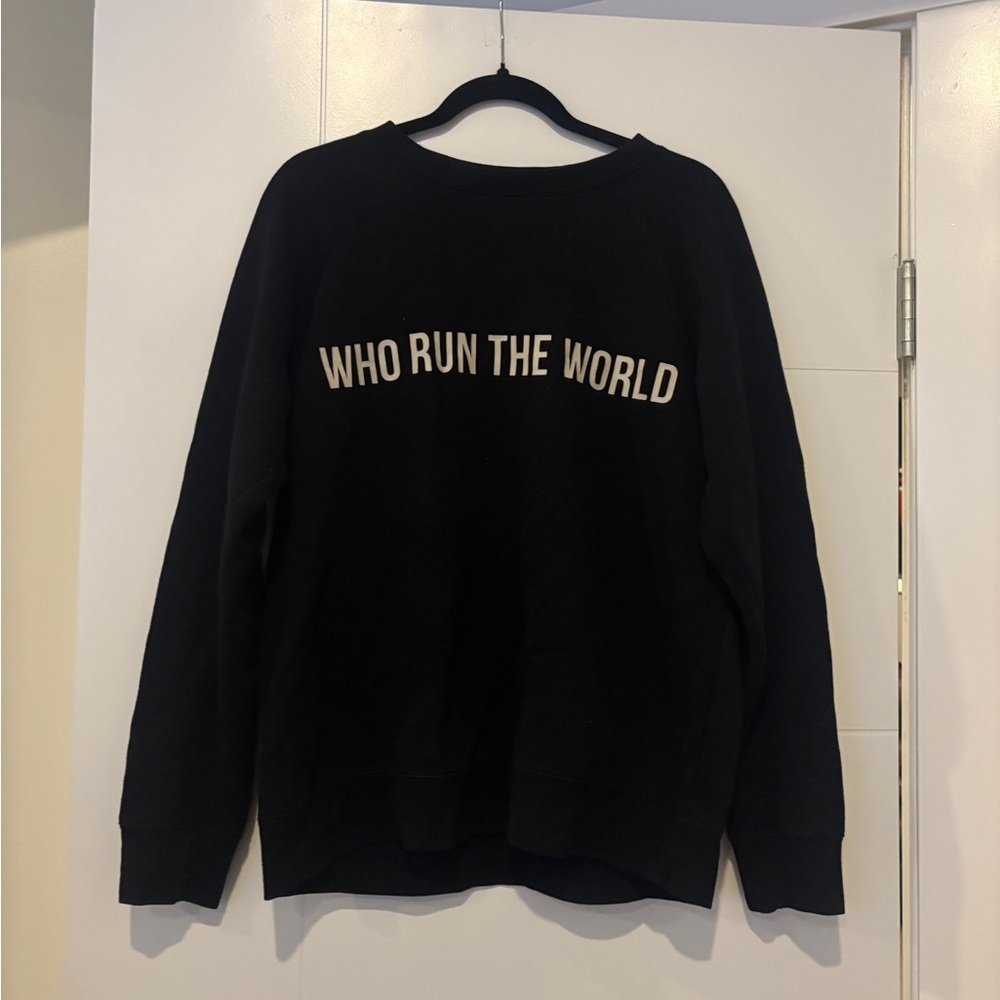 Brunette the Label Black “Who Run the World” Sweatshirt
